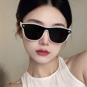 Oversized Oval Sunglasses UV400 Protection Fashion PC Frame Trendy Vintage Eyewear For Women Men Metal Decoration