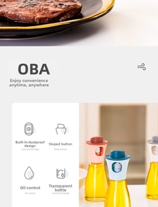 Détail du vaporisateur d'huile avec buse anti-poussière et bouton poussoir antidérapant