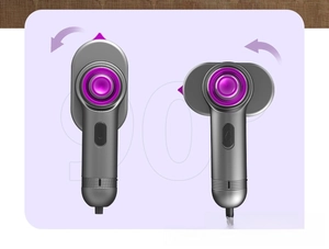 Detail showing the 90-degree rotating head of the portable handheld steamer iron