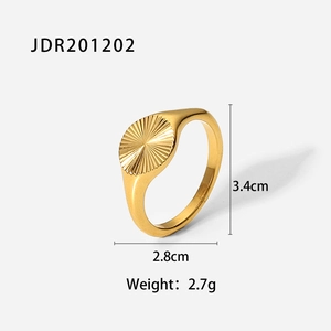 Spécifications de taille pour la bague empilable soleil plaqué or 18K avec dimensions