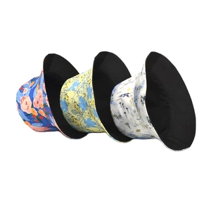 Chapeaux bob réversibles en coton à imprimé fleuri pour protection solaire