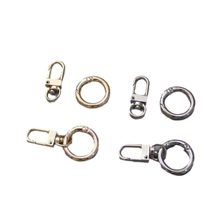 Golden and silver metal lobster clasps and spring rings for DIY bag accessories