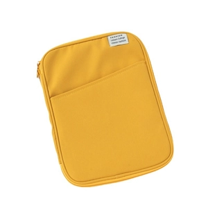 Ginger yellow shockproof laptop sleeve for iPad 11 inch with front pocket and metal zipper