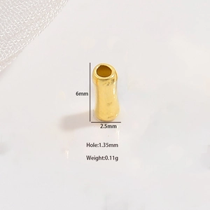 S925 sterling silver bamboo joint bead for DIY jewelry with size and weight specs