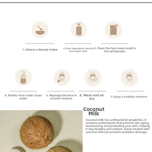 Detailed step-by-step guide for using the silicone ice face roller with coconut milk recipe