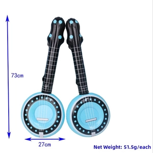Inflatable banjo toy dimensions 73x27cm with 51.5g net weight specification details