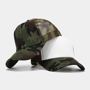 Camouflage Trucker Hat Mesh Breathable Adjustable Snapback Baseball Cap For Outdoor Sun Protection