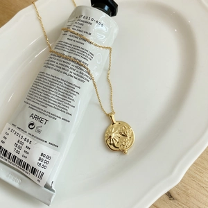 French Chic Sun Planet Coin Pendant Necklace 925 Sterling Silver 18K Gold Plated Retro Celestial Jewelry For Women