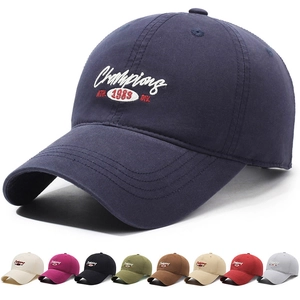 Vintage Cotton Baseball Cap Embroidered Letters Retro Dad Hat Adjustable Casual Sun Hat For Men Women Streetwear