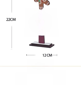 Christmas gingerbread man wooden tabletop decor with bakery signs, height 22cm width 12cm