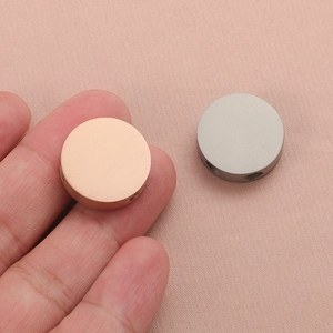 20mm stainless steel round double-hole spacer beads in rose gold and silver finish