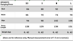 Detailed size chart for the halter sleeveless denim bodycon midi dress for women