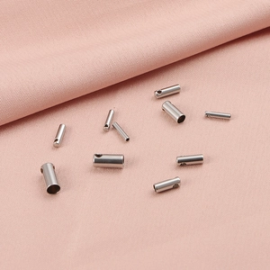Connecteurs à sertir en acier inoxydable argenté pour la fabrication de bijoux DIY