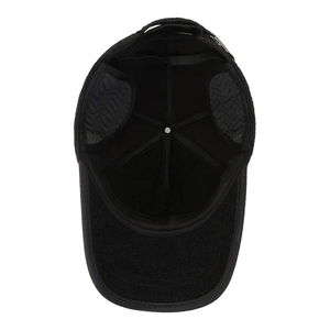 Men's winter baseball cap with built-in quilted ear flaps for warmth and wind protection