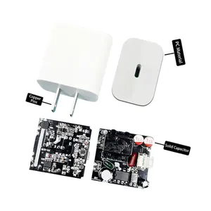 Professional 20W USB-C PD Fast Charger showing internal components and PC material shell
