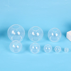 Set of 8 transparent spherical silicone molds in various sizes for DIY resin jewelry making