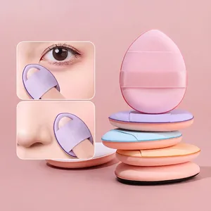 Mini Finger Powder Puffs Hydrophilic Polyurethane Soft Makeup Sponges For Concealer Foundation Detail Dry Wet Dual Use