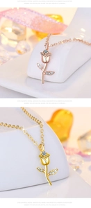 Detailed macro of vintage rose pendant necklace with shimmering zircon pavé accents