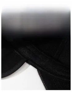 Close-up of black breathable knit sweatband with moisture-wicking technology
