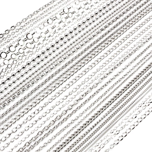Stainless Steel Jewelry Bulk Chains Silver Tone Multiple Styles For DIY Necklace And Bracelet Making Craft Findings