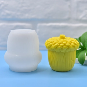 DIY pinecone shaped silicone mold for making handmade candles and resin crafts
