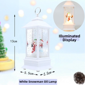 Weihnachten Schneemann Laterne Dekoration LED leuchtende Schneekugel Lampe fur Festgeschenk.