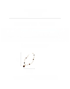 Detailed view of tiger eye stone necklace dimensions with 47cm length and 1.1cm pendant