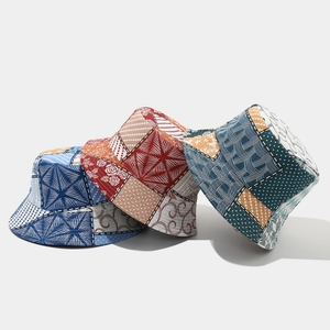 Cappelli a secchiello boho con stampe floreali varie per protezione solare all'aperto