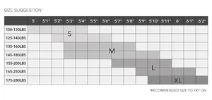 Comprehensive size suggestion chart showing S to XL for women's fashion print set
