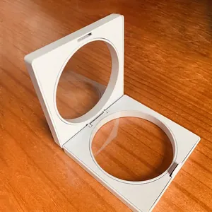 3D Floating Jewelry Display Case Plastic PE Film Suspension Jewelry Packaging Box For Ring Necklace Coin Storage Case