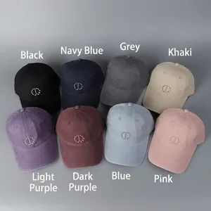 Classic washed cotton baseball caps with C FBR embroidery in multiple colors