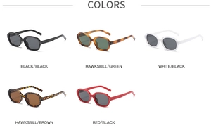 Classic small frame sunglasses shown in five colors with stylish double stud details