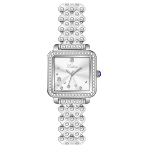 Luxury Square Rhinestone Watch For Women Waterproof Elegant Full Diamond Metal Strap Fashion Quartz Wristwatch