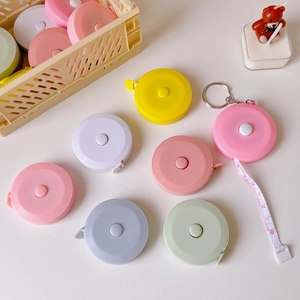 Mini portable soft measuring tape in assorted pastel colors for body measurements 150cm