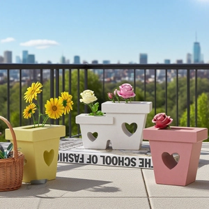 Heart cutout planter silicone mold for DIY resin pots and gypsum flower vases