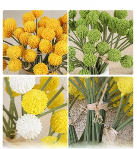 Detailed close-up showing high saturation and realistic texture of artificial Billy Ball flowers