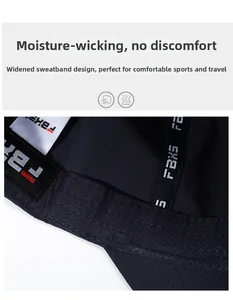 Detail view of the wide moisture-wicking sweatband inside the quick-dry baseball cap