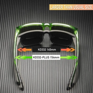 KDEAM classic square polarized sunglasses in 145mm and 154mm oversized fits