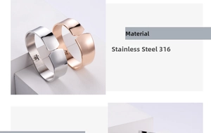 Detail of 316 stainless steel bangle showing spring hinge and polished mirror finish