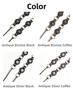 Close-up of bohemian leather belt set with turquoise inlays and antique metal carvings