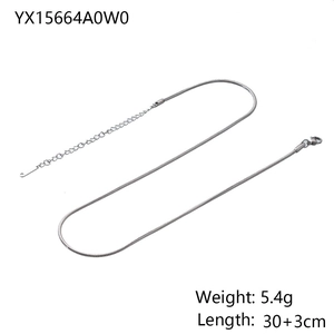 Detailed view of silver snake bone chain with lobster clasp and extension links