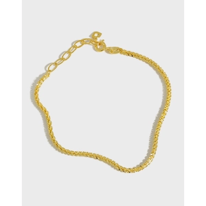 925 Sterling Silver Bracelet For Women Minimalist Bead Chain Gold Silver Plated Italy Design Adjustable Fashion Jewelry Gift
