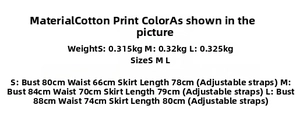 Detailed size guide table for floral halter neck dress with waist and backless design