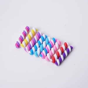 Bâtonnets de guimauve en argile polymère colorée pour le bricolage et la pâtisserie