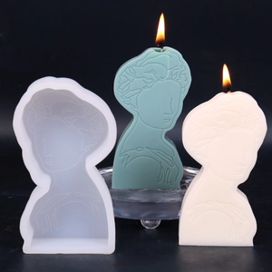 Detailed silicone mold for ancient Greek goddess relief scented candles and home decor
