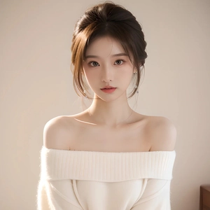 Detailed view of the white off-shoulder knitted top showing elegant fabric texture