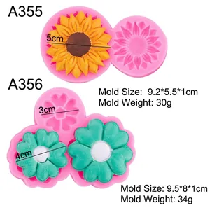 Silikonformen für Sonnenblumen und Gänseblümchen Kerzen und Tortendekoration A355