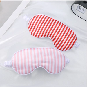Silk striped sleeping eye mask for comfortable night rest, soft eye cover for travel