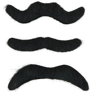 Baffi Finti Realistici Neri Fibra Sintetica Autoadesivi Accessorio Per Costume Per Halloween Natale Festa Cosplay Mascherata