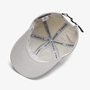 Men's laser-perforated quick-dry baseball cap with adjustable drawstring and mesh vents